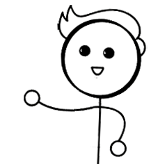 Illustration of a stick man
